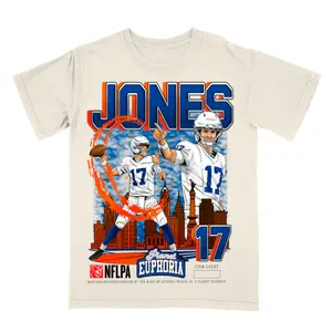 Comfort Colors Daniel Jones Graphic T-Shirt, New York Football Retro Sports Streetwear Tee Vintage NFL Aesthetic Style, Unisex Fan Outfit for Men Women, Soft Washed Cotton Shirt Game Day Wear