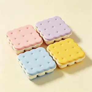 4-piece cute cookie ice cube making mold - press to release ice cubes instantly in just 1 second!
