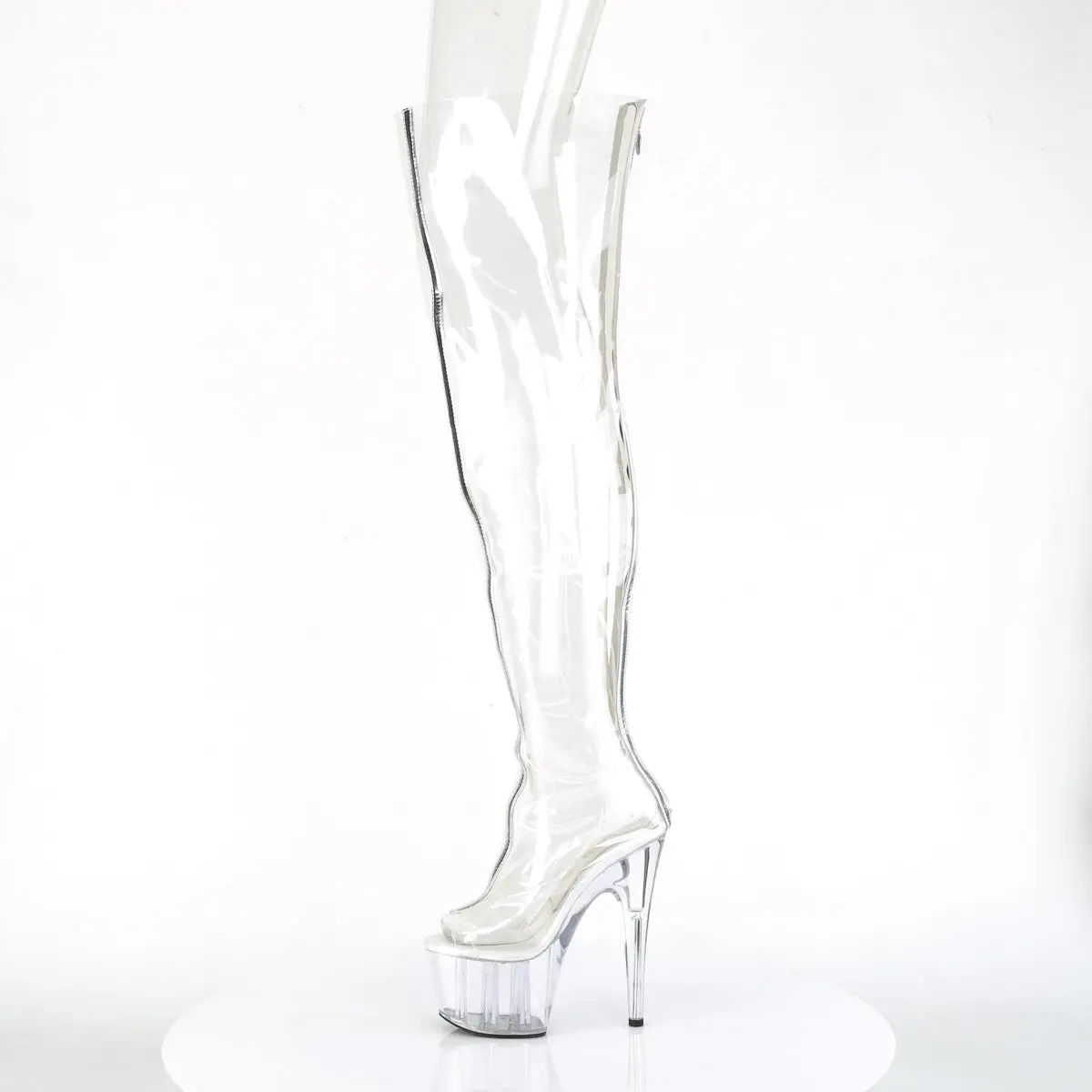 7 Inch Heel ADORE-3021 Clear