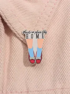 Glittering Red Shoes Enamel Pin Clip, Cute Brooch for Women & Men, Fashion Accessories for Party, Daily Clothing Decor, Trendy All-match & Exquisite Brooch for Birthday Gift