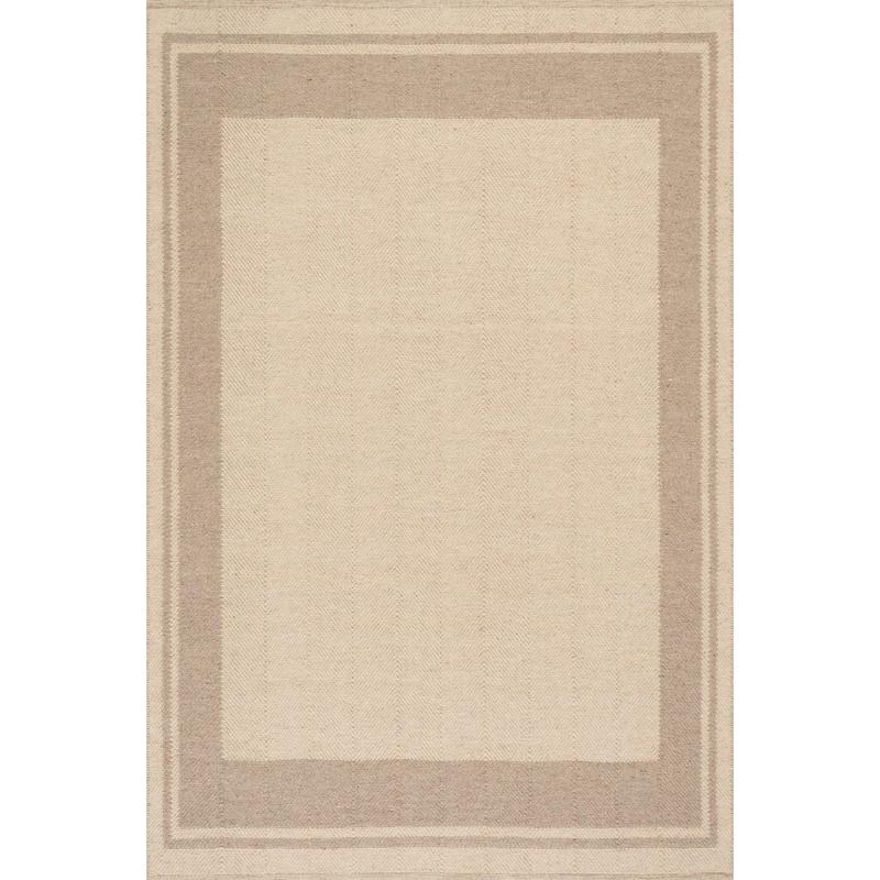 Nate Berkus Canon Bordered Wool Cozy Area Rug