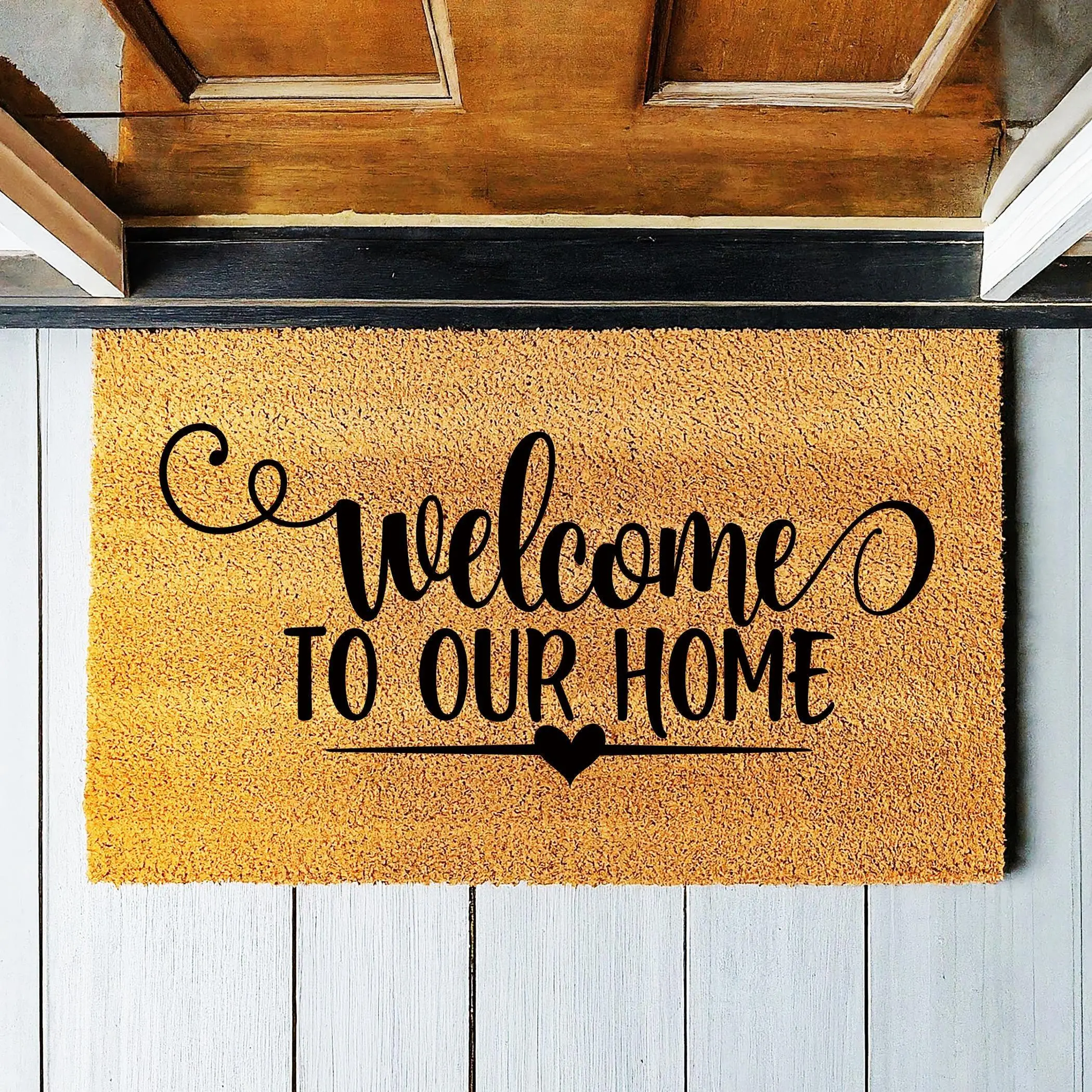 Doormat Welcome To Our Home Welcome Mat New Home Gift Closing Gift Moving Gift Front Door Mat Housewarming Doormat Mom 1293zz - Made in Florida