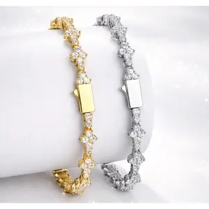 Moissanite Tennis Bracelet for Women & Men – Stackable Layering Fashion Jewelry, Trendy Gift