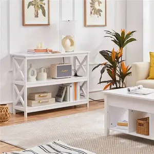 Modern Console Table with Power Outlet for Living Room and Entryway