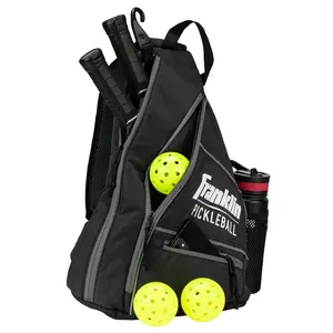 Sports Pickleball Sling Bag - Grey Backpack for Pickleball Equipment