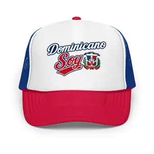 Dominicano Soy Foam Trucker Hat - High-Quality Polyester & Foam, Adjustable Snap, Breathable Mesh Back, Structured 5-Panel Cap, One Size Fits Most