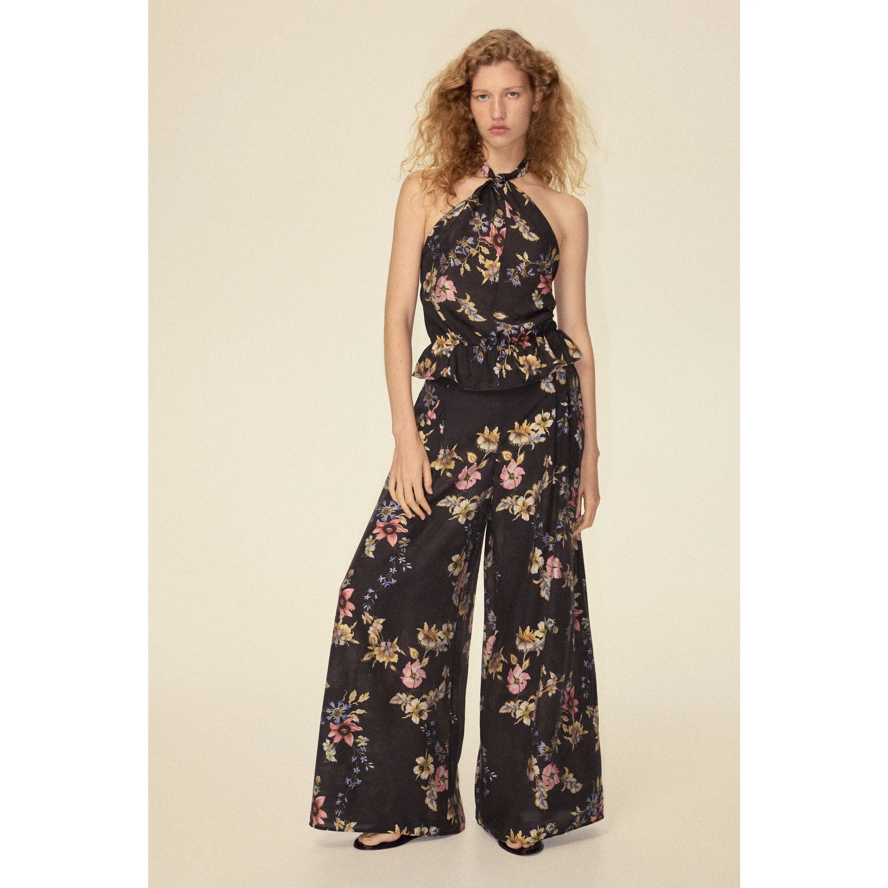 H&M Wide viscose-blend trousers