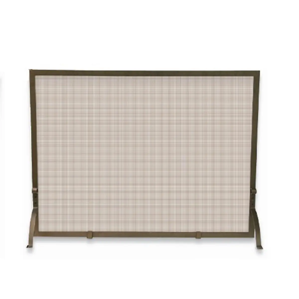 Bronze Finish Rectangular Single-Panel Fireplace Screen, 33"H x 44"W Indoor Home Decor, Ember Control, Home Improvement Building Supplies, Keeps Embers in Fireplace