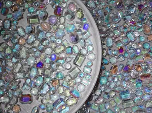 White AB Mixed Pointed Back Crystal Glass Rhinestones For Nails Art and DIY