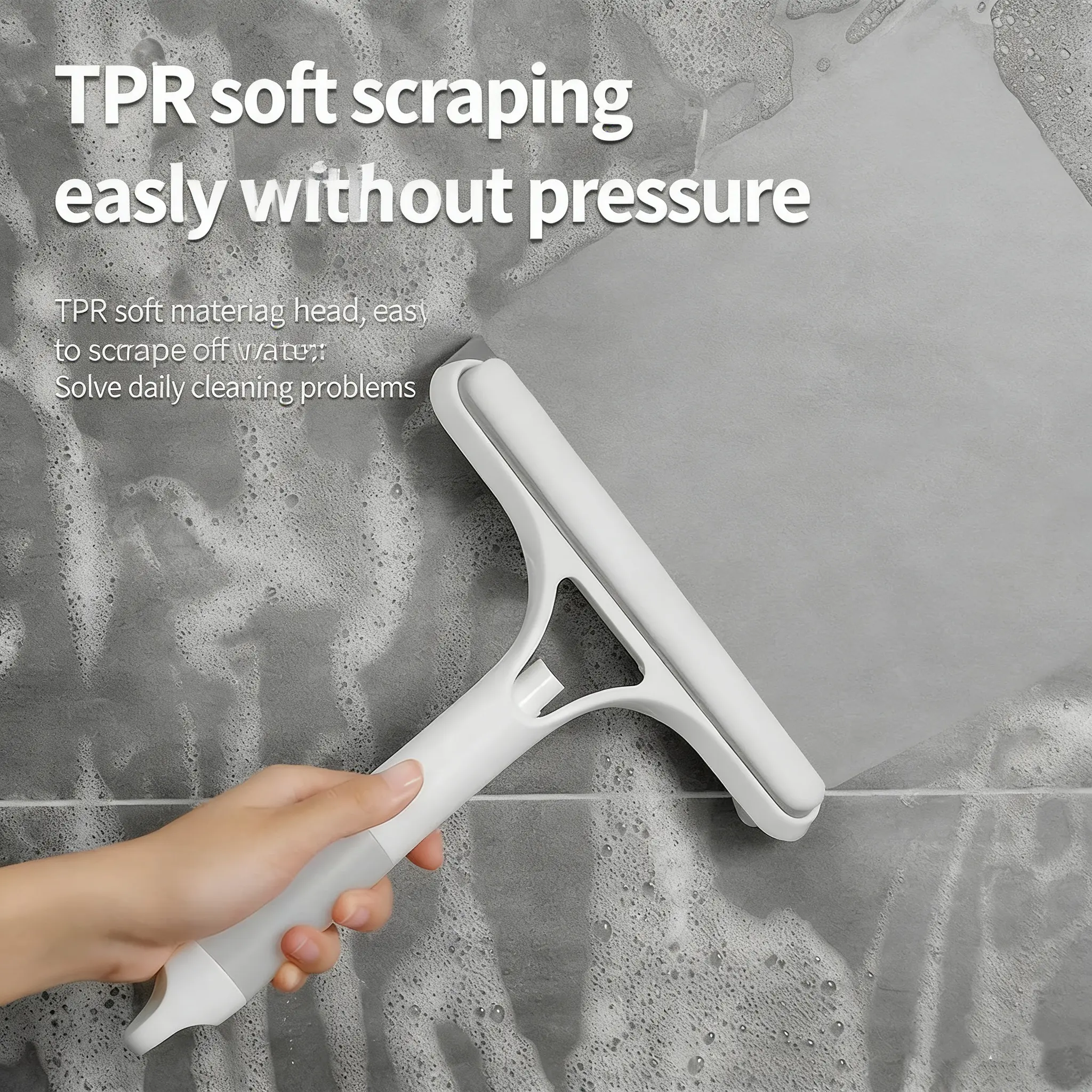 3-in-1 Glass Cleaning Squeegee, a multifunctional glass squeegee with a spray nozzle, combining a squeegee with a spray function—ideal for shower glass, mirrors, cars, and household cleaning. A versatile glass cleaning tool Cleaner