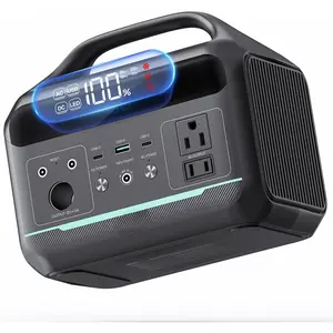 Portable Power Station 300W, 192Wh Large Power  with 110V AC Outlet, LiFePO4  Backup,8-Ports Solar Generator   for Camping, Hurricane , Outdoor,(Solar Optional)