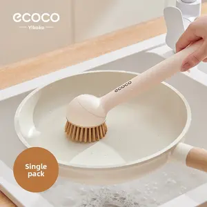 Long Handle Rotating Dish Brush With Built In Liquid Dispenser Wall Mountable Kitchen Cleaning Tool For Pots Pans And Tableware Durable Efficient And Easy To Use For Daily Kitchen Cleaning