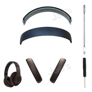 JoesGEcom Same As Genuine OEM Original Studio Pro Wireless Headband Arch + Muff Cushions Ear Pads Replacement Repair Kit Compatible for 2023 Release Model A2924 Parts