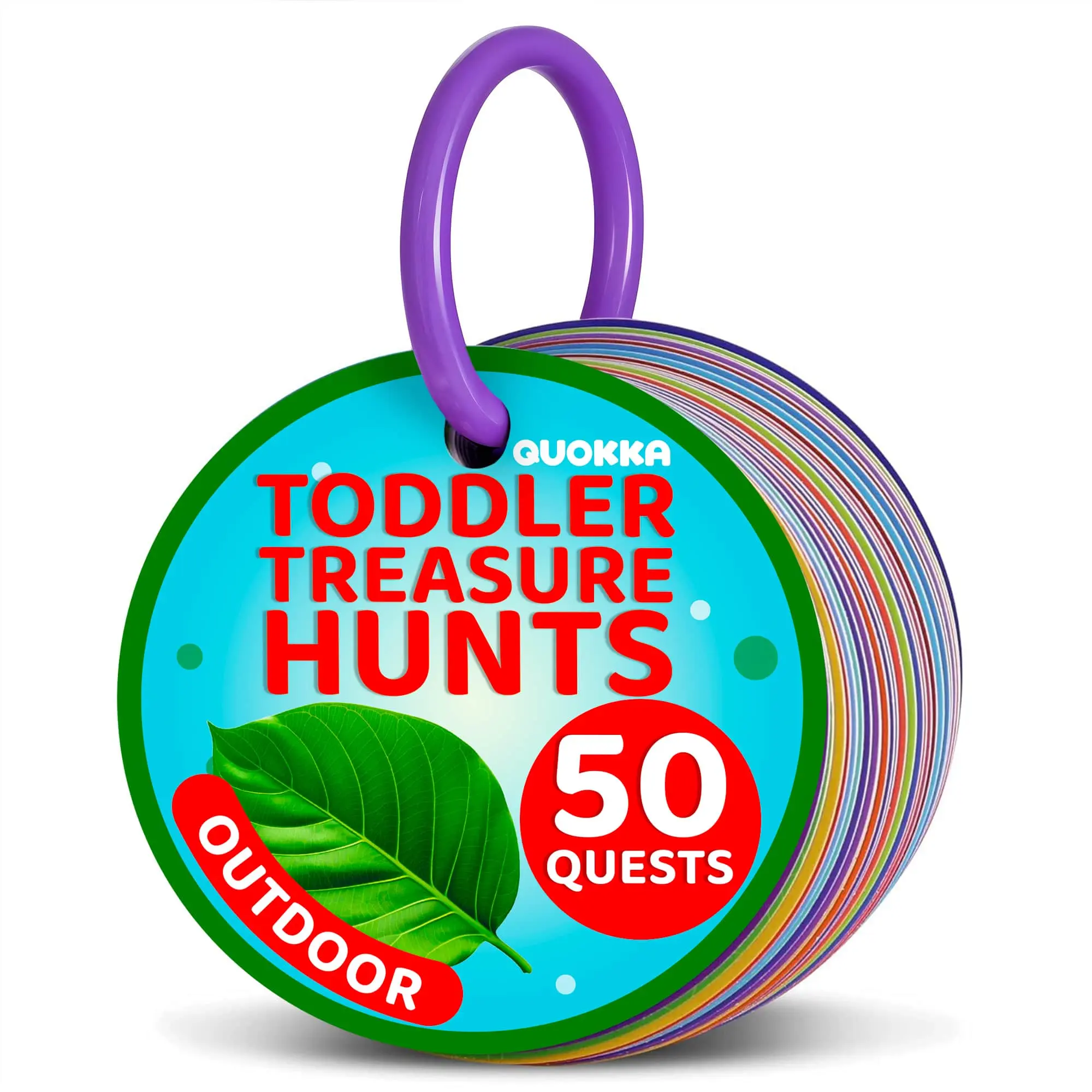QUOKKA Scavenger Hunt Game for Toddlers 3-5 – 50 Toddler Activities Outdoor Cards Game Set - Fun Educational Play for Preschool