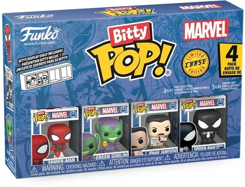 Funko Bitty POP! Spider-Man 4-Pack Collectible Vinyl Figurine Set, Entertainment Collectibles Statue