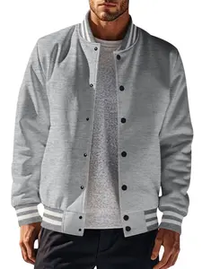 Men's Fleece-Lined Baseball Jacket | Vintage Bomber Style with Stand Collar (Winter Windproof, Relaxed Fit for Streetwear & Casual Outfits) Coats