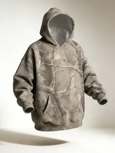 Women's Ladies Maple Leaf Hoodie， Minimalist Design Loose Fit with Kangaroo Pocket & Ribbed Cuffs for Fall Winter Fashion Casual Sweatshirts - Womenswear，camouflage hoodie