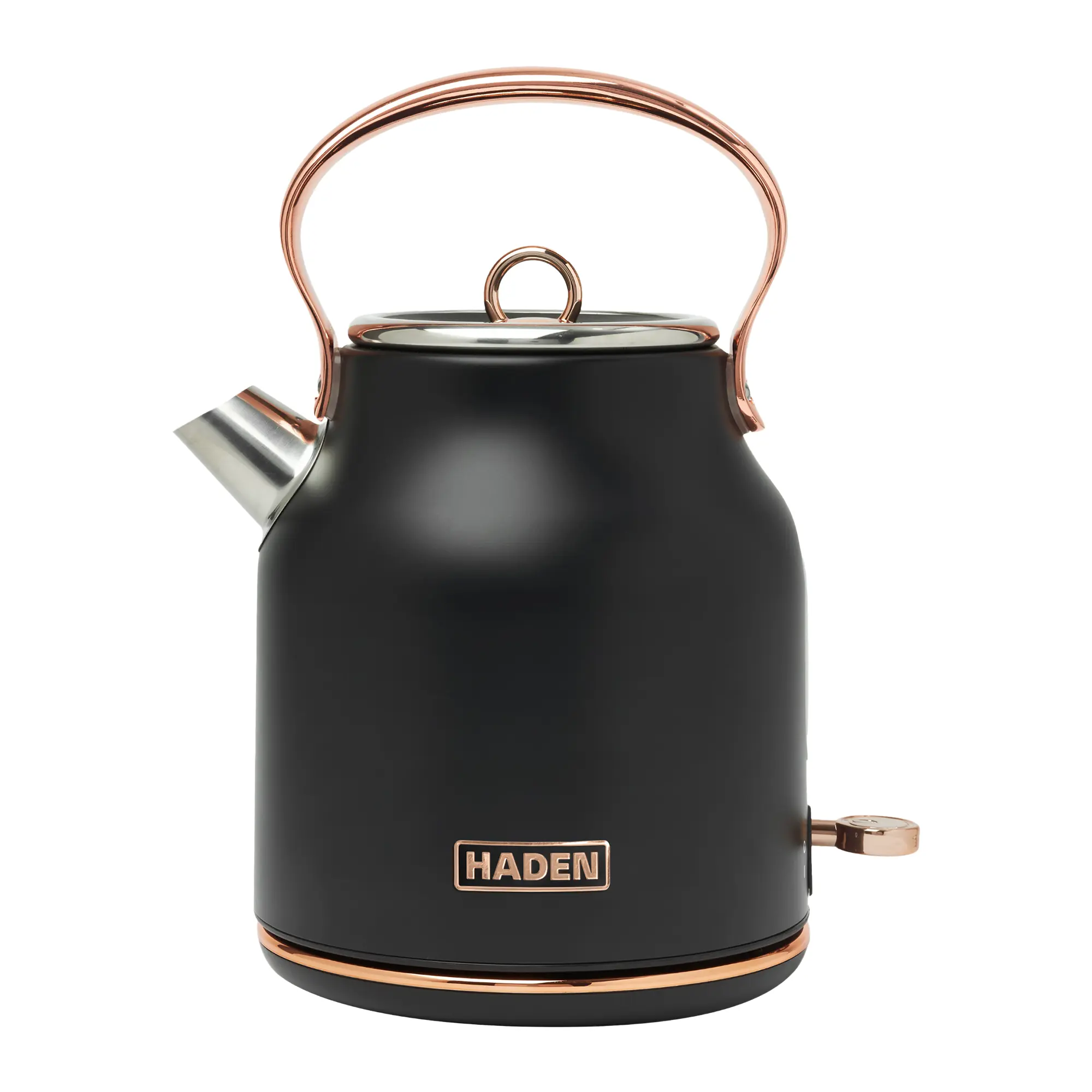 Haden Heritage Stainless Steel Electric Water and Tea Kettle, Copper and Black