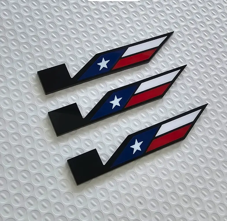 Cadillac CTSV  V3 "Texas Flag" Emblems (Set of 3)