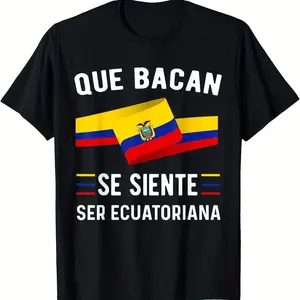Ecuador Flag Ecuadorian Women's T-Shirt g A stylish design for Ecuadorian women with flag pride Cotton Fabric