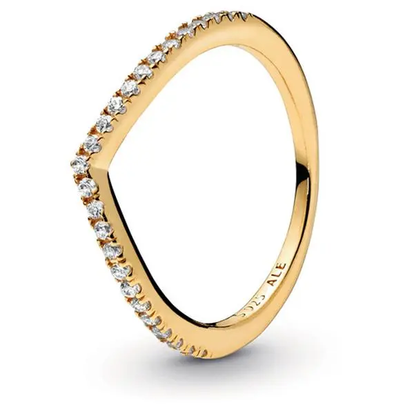 PANDORA Sparkling Wishbone Ring 166316CZ