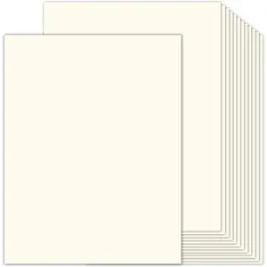 100 Sheets Cream Cardstock 8.5 x 11  Paper,   Card Stock Printer Paper for Cards Making, Office Printing, Certificate