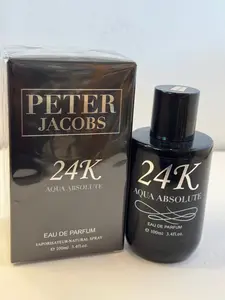 Peter Jacobs 24K AQUA ABSOLUTE Homme 3.4 oz / 100 ML Eau de Parfum for Men Regular Edition Sealed Box