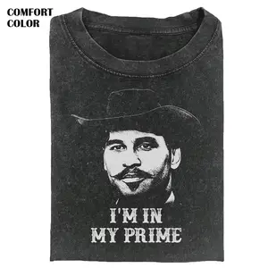 Vintage Tombstone Doc Holliday Graphic Comofort Color T-Shirt Ring Spun Cotton Casual Soft Washed T-Shirt Trendy Tops for Perfect Gift