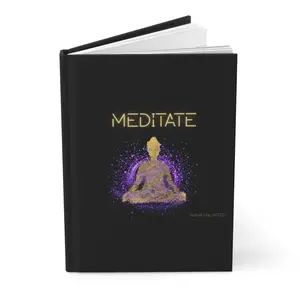 Matte Hardcover Journal, Meditation Diary, Gratitude Notebook, Mindfulness Notepad, Self-Care Planner, Spiritual Sketchbook