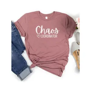 Chaos Coordinator Mom T-Shirt Bella + Canvas Unisex Jersey Short Sleeve Mom Graphic Tee