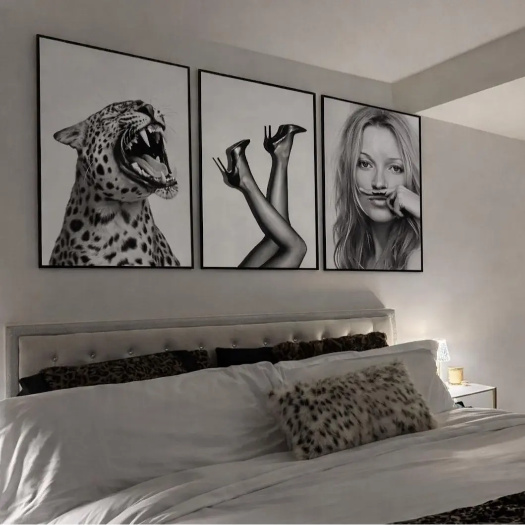 3 Vogue Inspired Wall Art Modern Chic Digital Download Minimalist Magazine Style Decor Black & White Fashion Posters