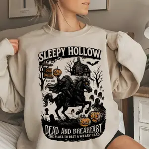 Haunted Horseman Shirt, Sleepy Hollow Halloween Hoodie, Gothic Pumpkin Graveyard Sweatshirt, Headless Horseman Tee, Horror Spooky Season T-Shirt