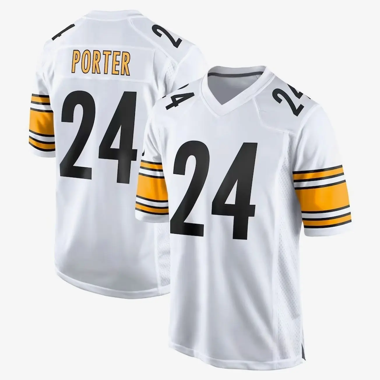 Unisex Football inspired by Porter Jr. 24 Watt Home Game Jersey - Black