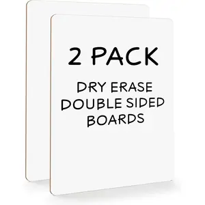 2 Pack 9x12 Inch Small White Board and Mini Dry Erase Board Handheld Whiteboards for Students, , Office, and Kitchen Use, Dry Erase Boards