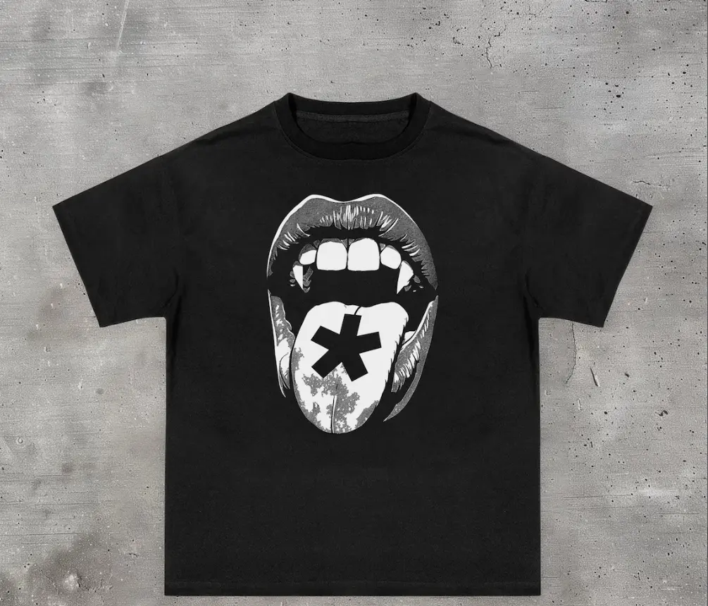 Y2K Vamp  Opium  Streetwear Style T-Shirt  Y2K Shirts  Vamp  Opium Aesthetic  Underground Rap  Y2k Tees Crewneck Clothing