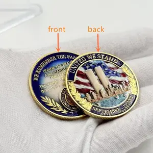 Twin Towers Coin / World Trade Center Commemorative / Exquisite Iron Coin in Yellow and Mixed Colors, Ideal for Collection