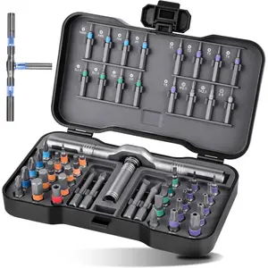 52 in 1   Set with Ratcheting Handle | Professional Repair Tool Kit for Electronics, Furniture, Bicycles & DIY Projects