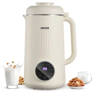 VEVOR 8-in-1 Nut Milk Maker, 41 oz Soy Milk Maker Machine with 10 Blades, for Homemade Oat, Nut, Soy, Juice, Milkshake, Rice Cereal, Plant-Based Beverages with Self-Cleaning, Boil Water, 12-Hour Delay