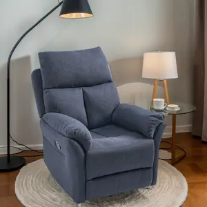 Manual Swivel Rocking Recliner,Mordern Home Theater Seating Soft  Reclining Chairs for Living Room