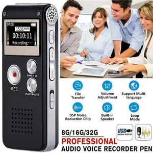 16Gb Digital Voice Recorder for Lectures – 1080P HD Audio Dictaphone with Voice Activated Recording & MP3 Playback