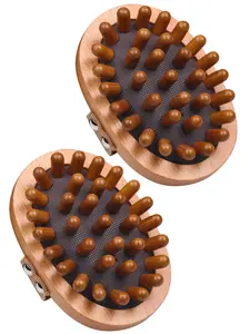 LMMAKE Gua Sha Body Brush Wooden Massage Comb for Scalp & Body Relief - Anti-Static Sandalwood Therapy Tools for Hair Growth & Meridians