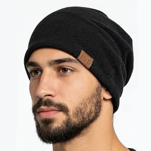 Men's winter velvet warm woolen hat couple style cold hat Baotou Spring and Autumn knitted hat thin style pile hat women's trendy hat