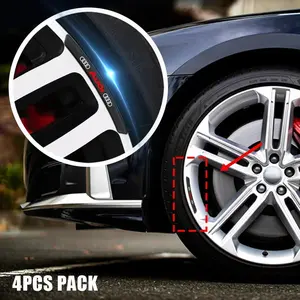 Car Wheel HUB Decoration Stickers Vehicle Exterior Decoration for Audi Quattro A4 A5 A6 A7 A8 B8 B9 B6 C6 Q2 Q3 Q5 Q7 Q8 Rs7 Rs3, Car Accessories