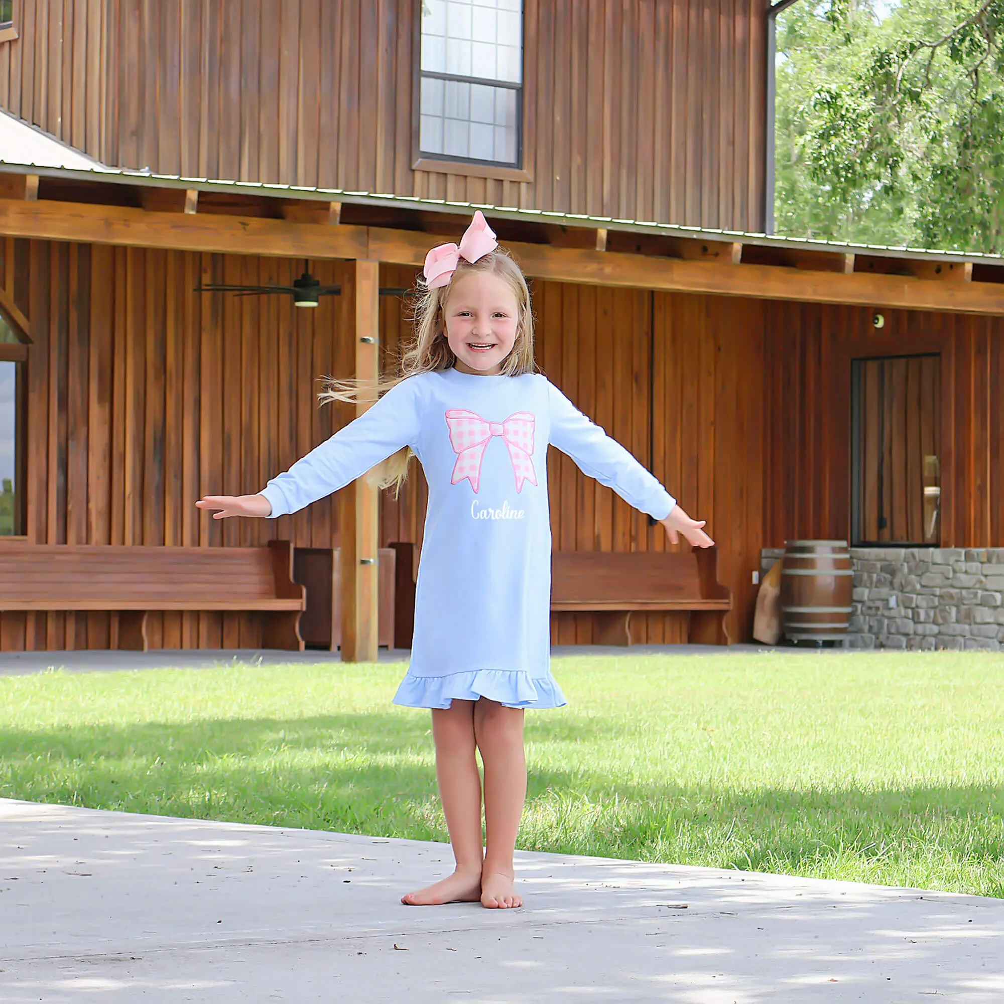 Bow Applique Abby Dress