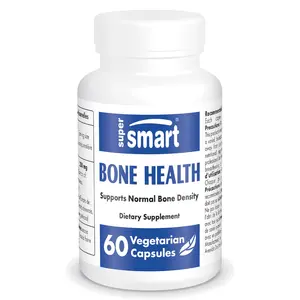 Supersmart - Bone Health Supplement (100% Plant Based & Patented) - Strong Bones & Bone Density Supplement | Non-GMO & Gluten Free - 60 Vegetarian Capsules