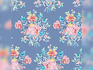 Always in Season | Large Floral Blueberry by American Jane for Riley Blake | C15100-BLUEBERRY