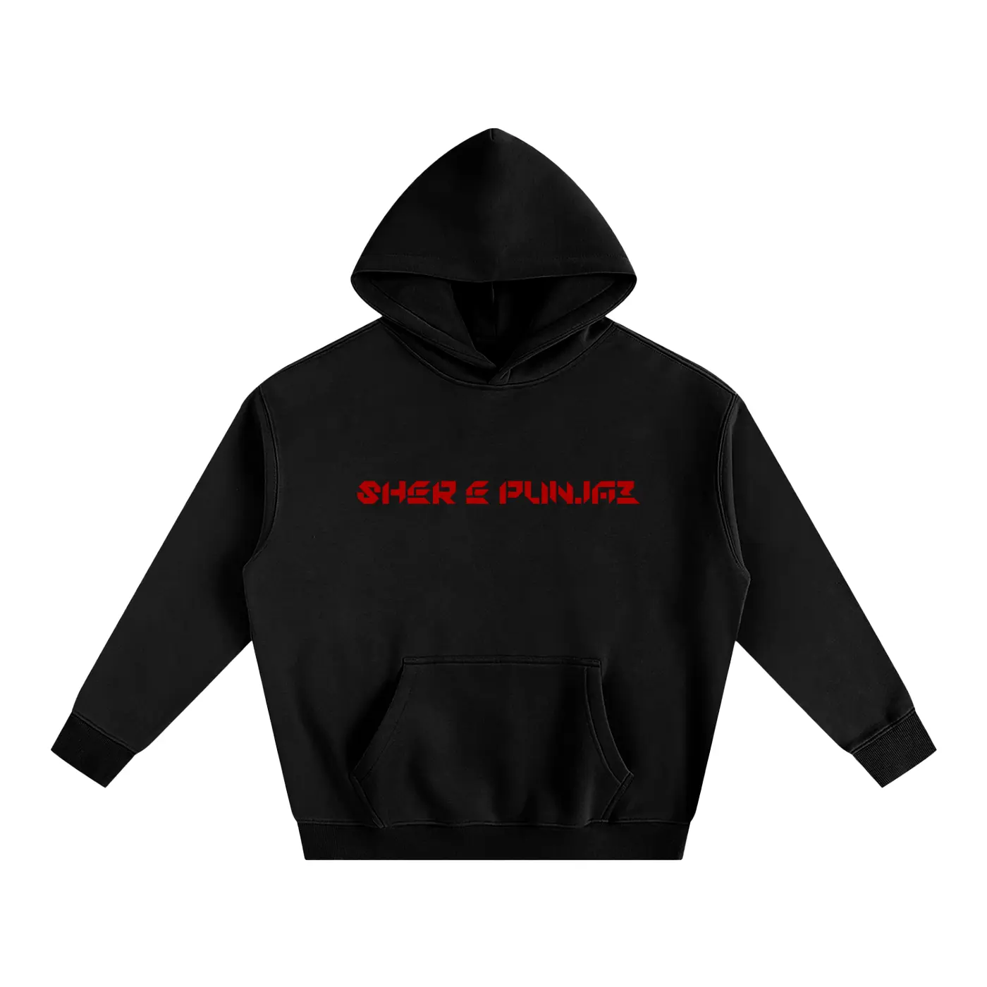 Sher e Punjab Collection Oversize Fleeced Hoodie Unisex Loose Fit Long Sleeve Cotton Blend Hooded Autumn Winter