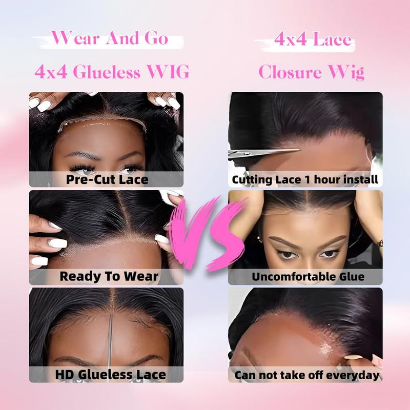 Deep Wave BOB Wig Human Hair 4x4 HD Curly BOB Lace Front Wigs Human Hair Pre Plucked Wear And Go Glueless Short Curly Frontal BOB Wigs For Black Women Wet And Wavy