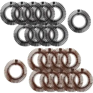 20 Pack Flexible Plastic Circle Tooth Headbands - Hair Wrap Holders for Women, Girls and Sports tiktokshopspringglowup