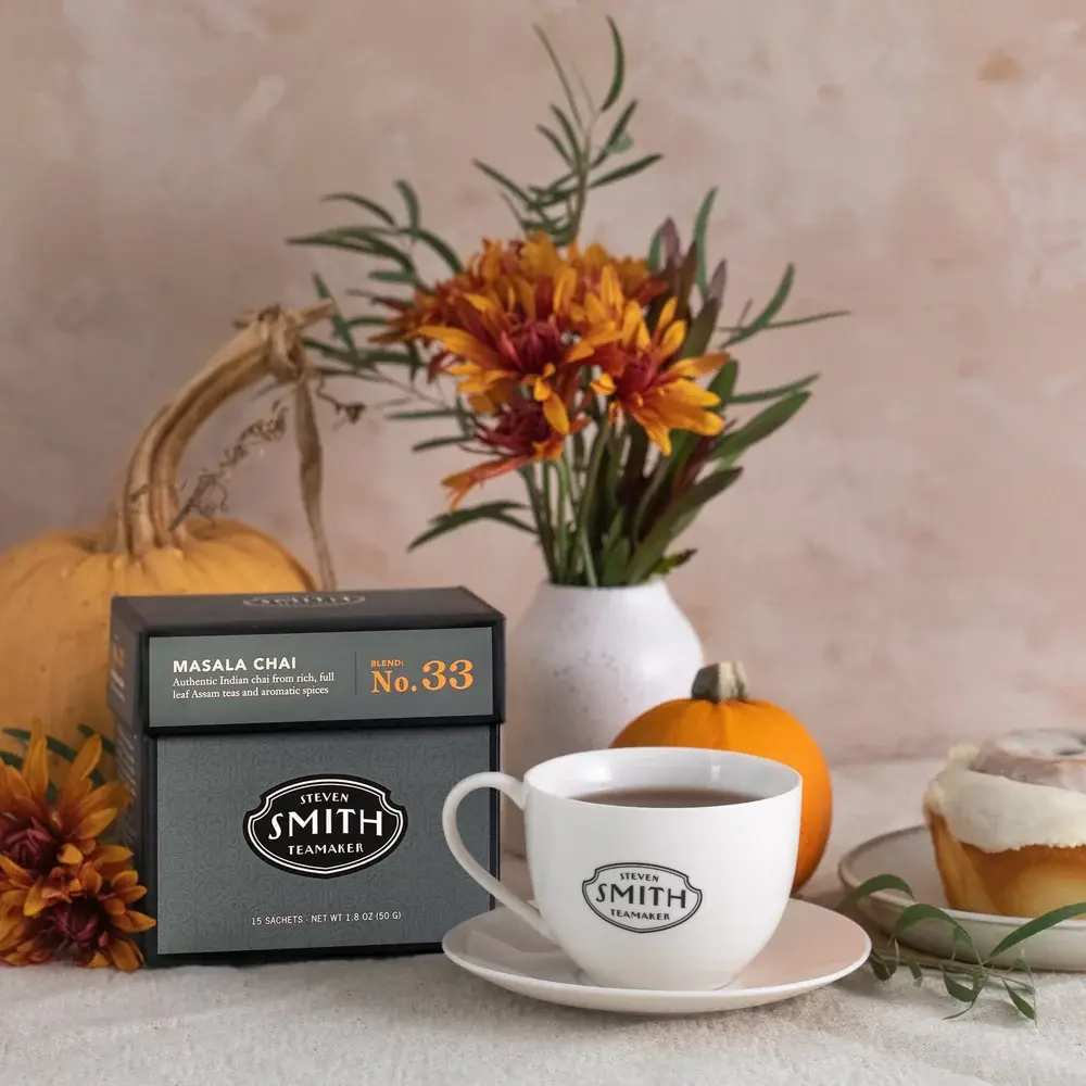 Smith Teamaker Masala Chai No. 33 Spiced Assam Black Tea with Ginger, Cassia, Cardamom, Clove & Black Pepper for Hot or Iced Chai Lattes